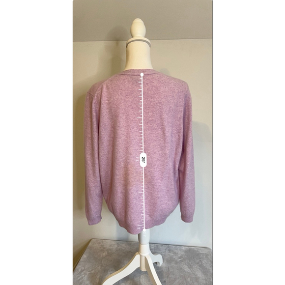 Women's Lands' End Purple Cashmere V-Neck Sweater 1X 16-18 - Picture 5 of 7